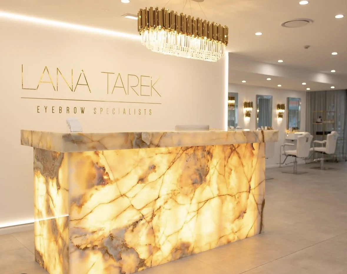 Lana Tarek eyebrow specialists salon interior after painting