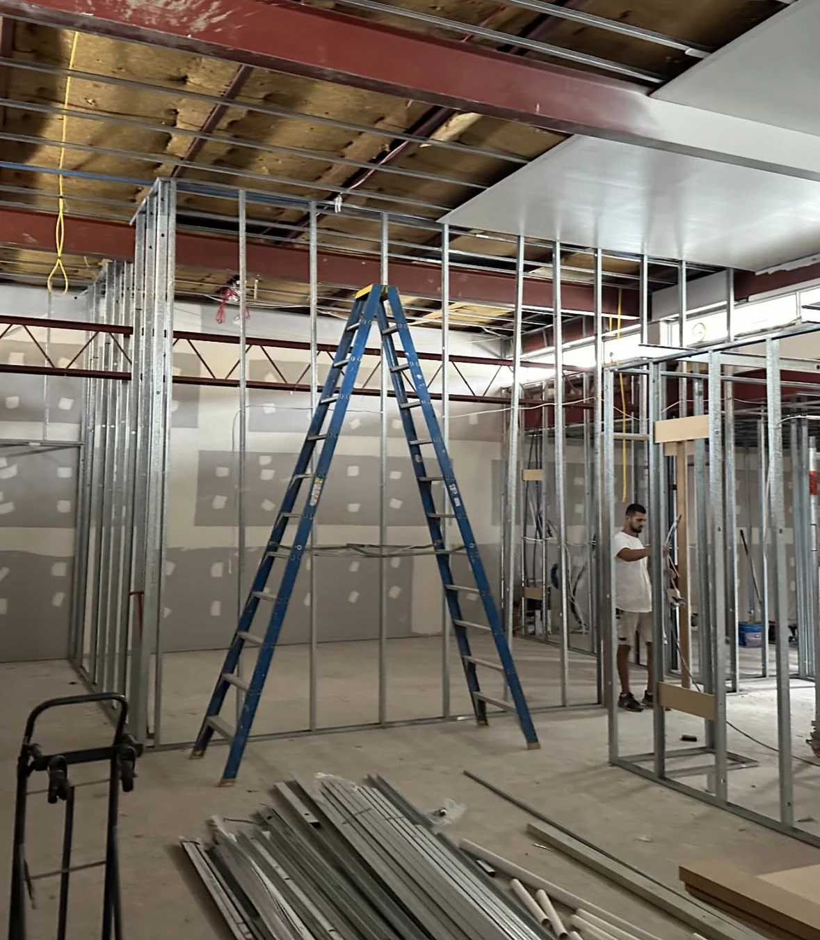 Commercial painting project in progress at Soul Gym, Frenchs Forest